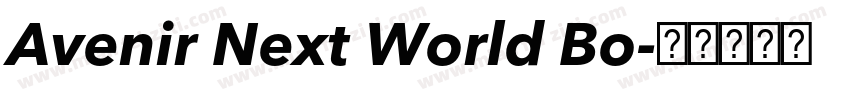 Avenir Next World Bo字体转换